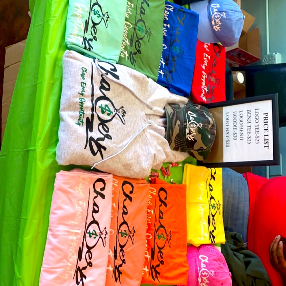 My clothing line CHASERS APPAREL🤑🔥💚